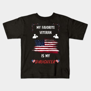 veteran daughter Kids T-Shirt